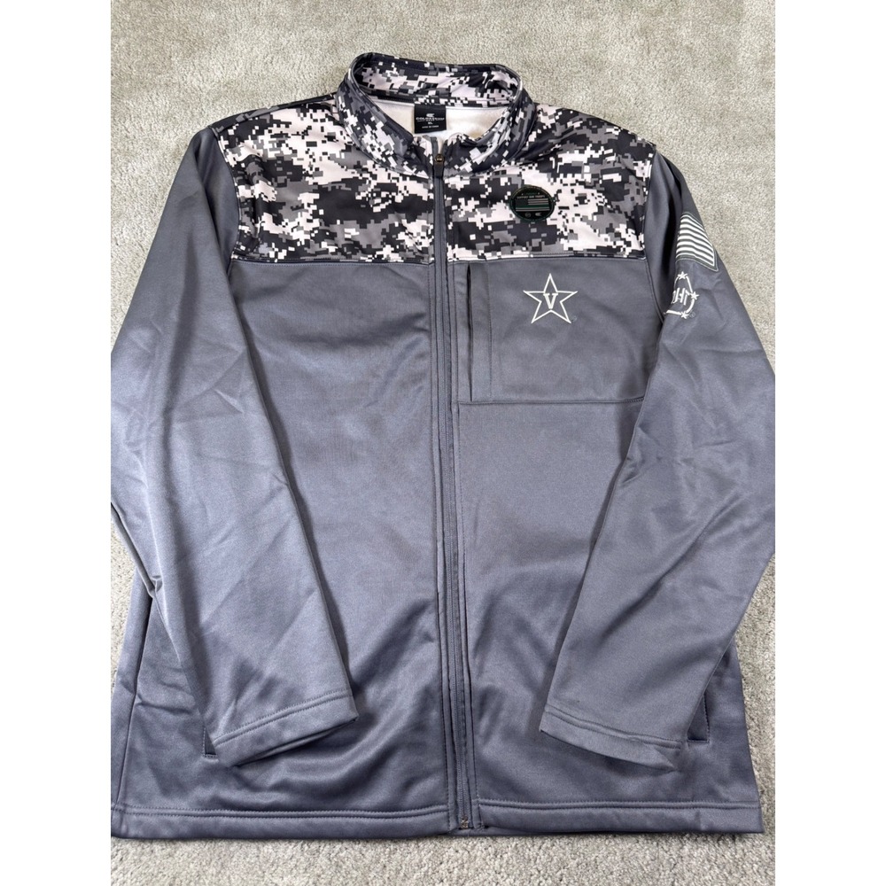 Vanderbilt Commodores OHT Military Gray Digital Camo Full Zip Jacket XL